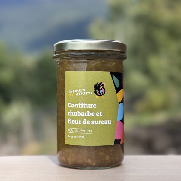 Confiture rhubarbe et fleur de sureau